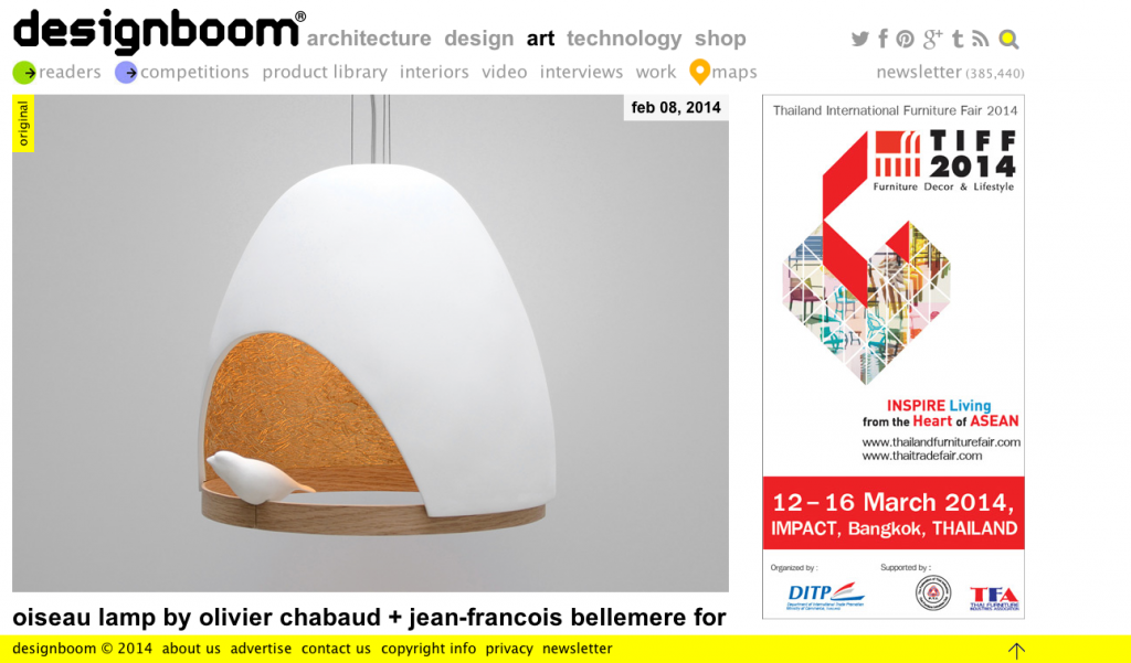 LAMPE OISEAU designboom 2014-02-14